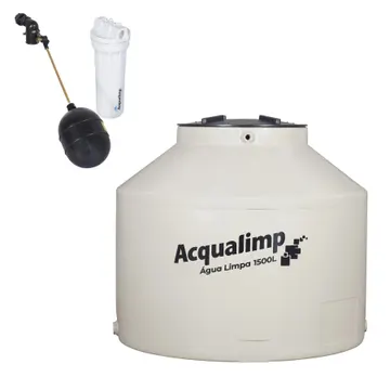 Caixa d'Água 1.500L em Polietileno Água Limpa Acqualimp